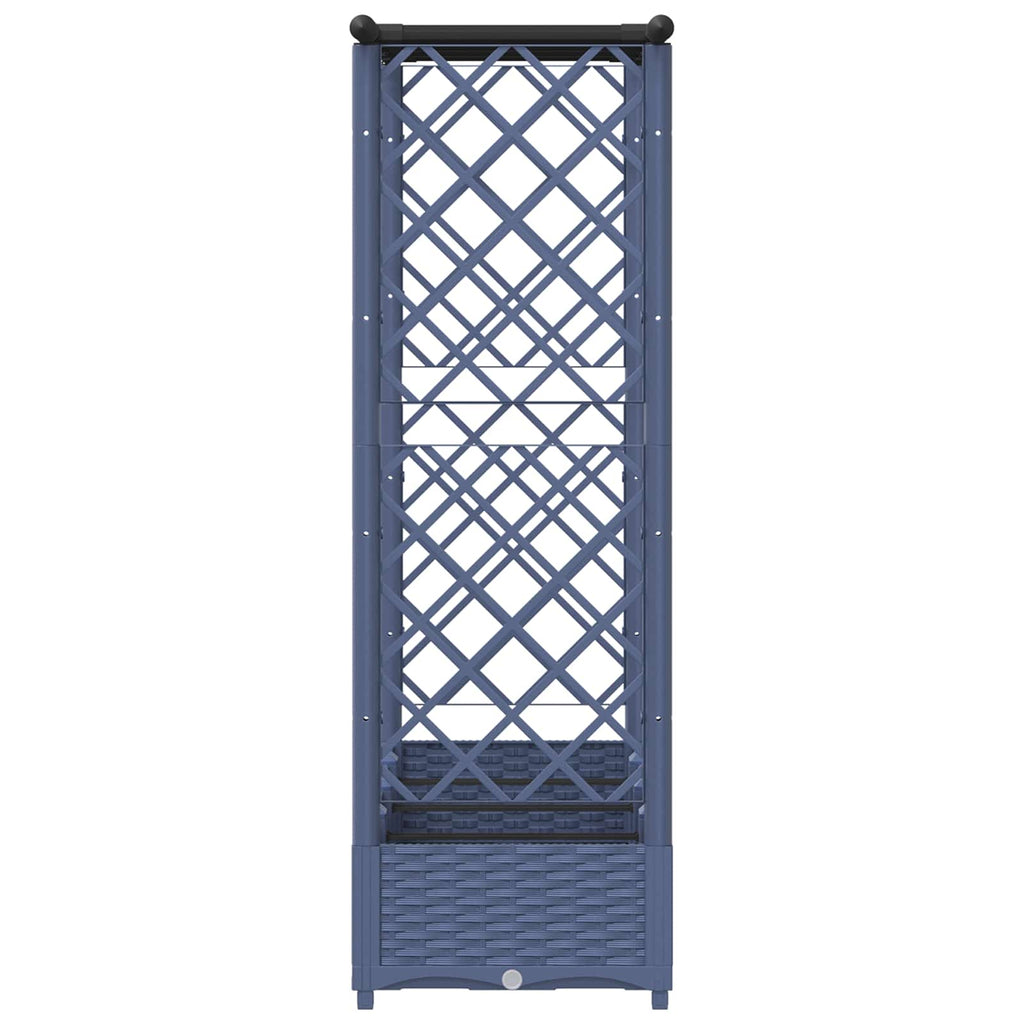 vidaXL Podniesione łóżko z kratką i dachem Szary 203 x 40 x 121 cm PP