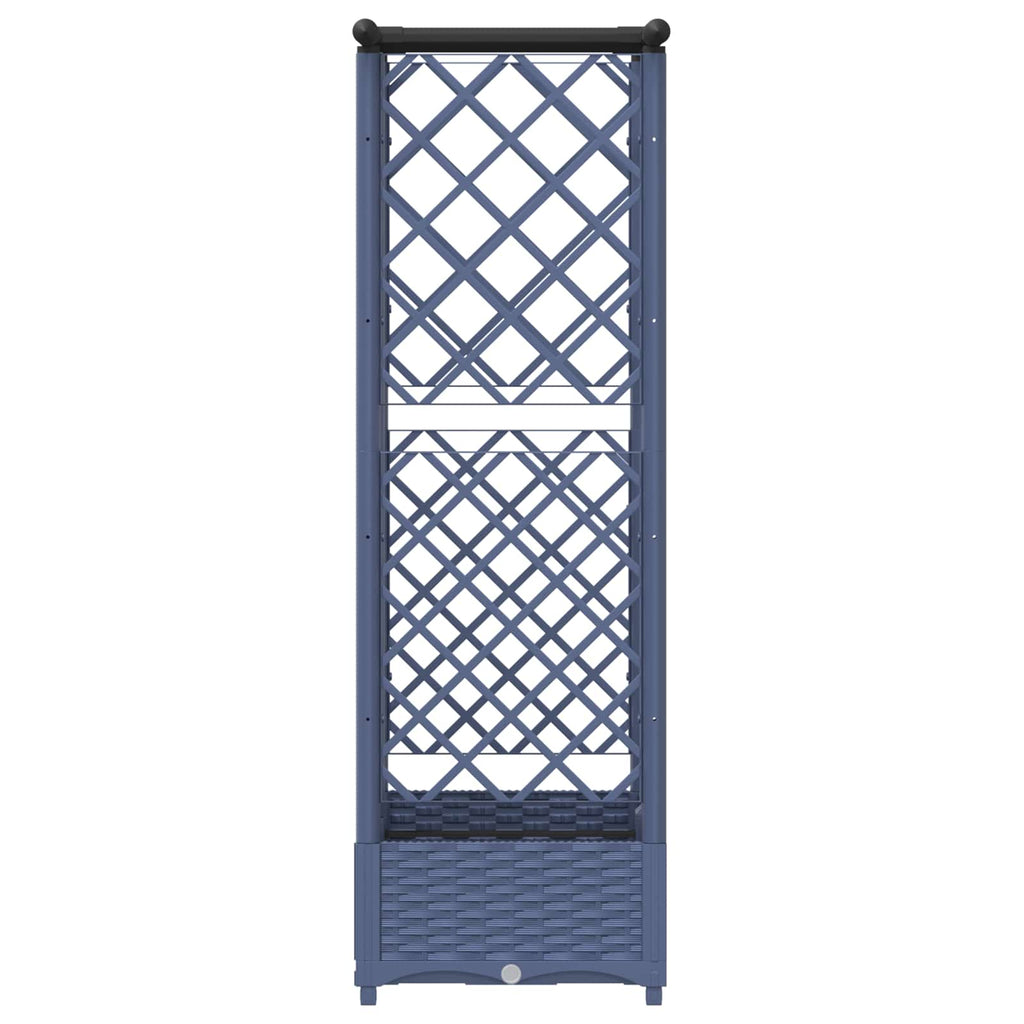 vidaXL Podniesione łóżko z kratką i dachem Szary 124 x 40 x 121 cm PP