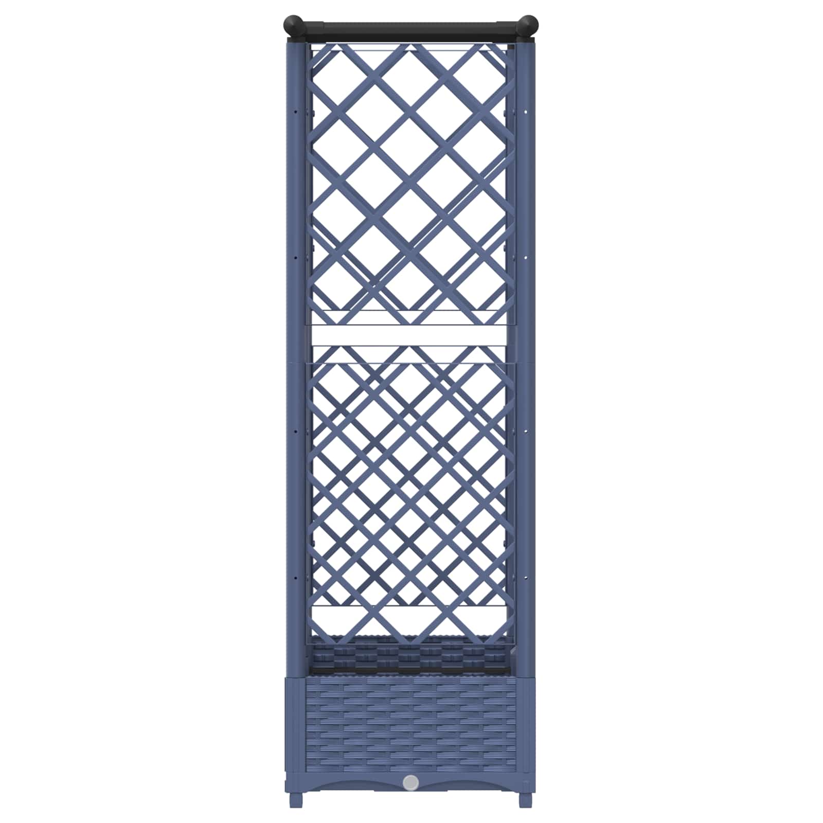 vidaXL Podniesione łóżko z kratką i dachem Szary 124 x 40 x 121 cm PP