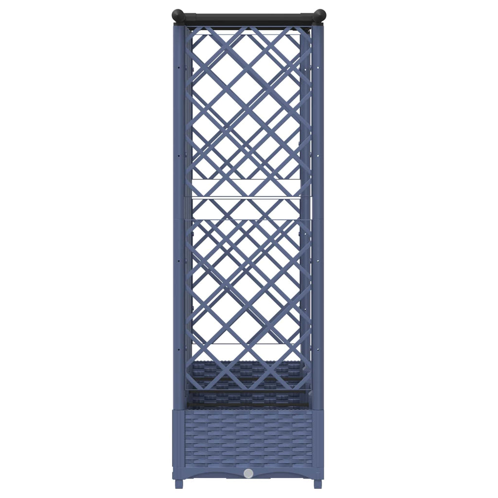 vidaXL Podniesione łóżko z kratką i dachem Szary 202,5 x 40 x 121 cm