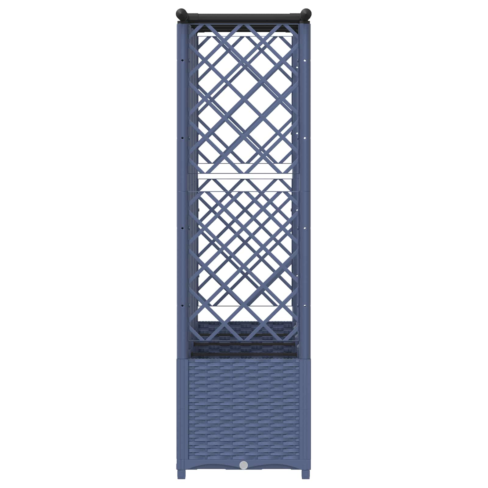 vidaXL Podniesione łóżko z kratką i dachem Szary 202 x 40 x 136 cm PP