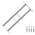 vidaXL Krata bezpieczeństwa do okien z 2 poprzeczkami 3 pcs 430-740 mm
