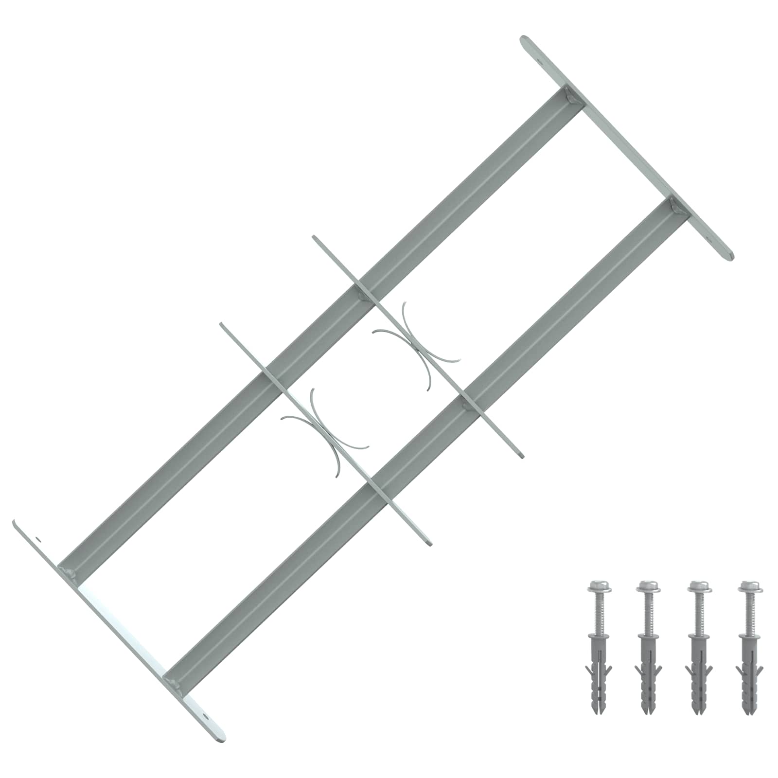 vidaXL Krata bezpieczeństwa do okien z 2 poprzeczkami 3 pcs 430-740 mm
