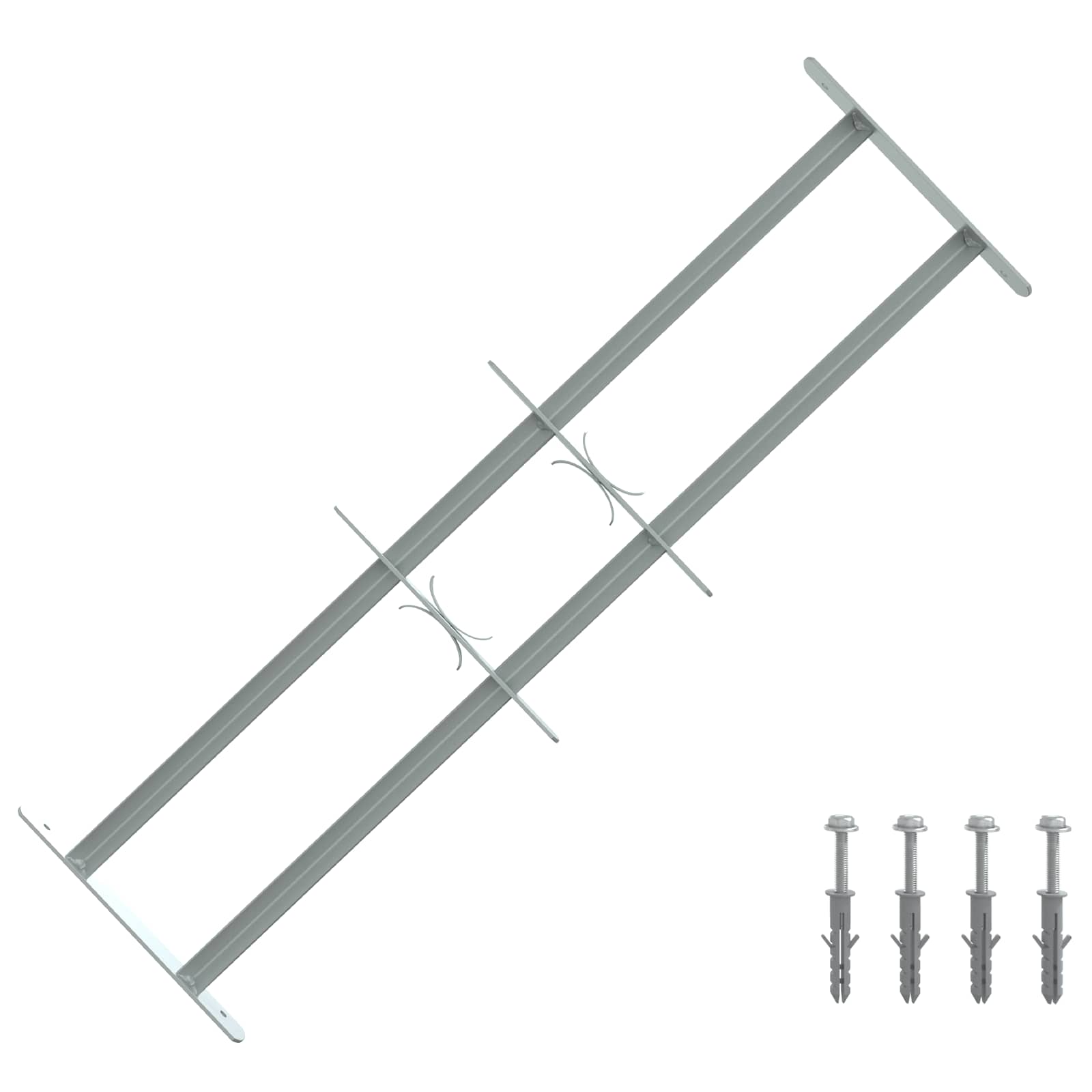vidaXL Krata bezpieczeństwa do okien z 2 poprzeczkami 3 pcs
