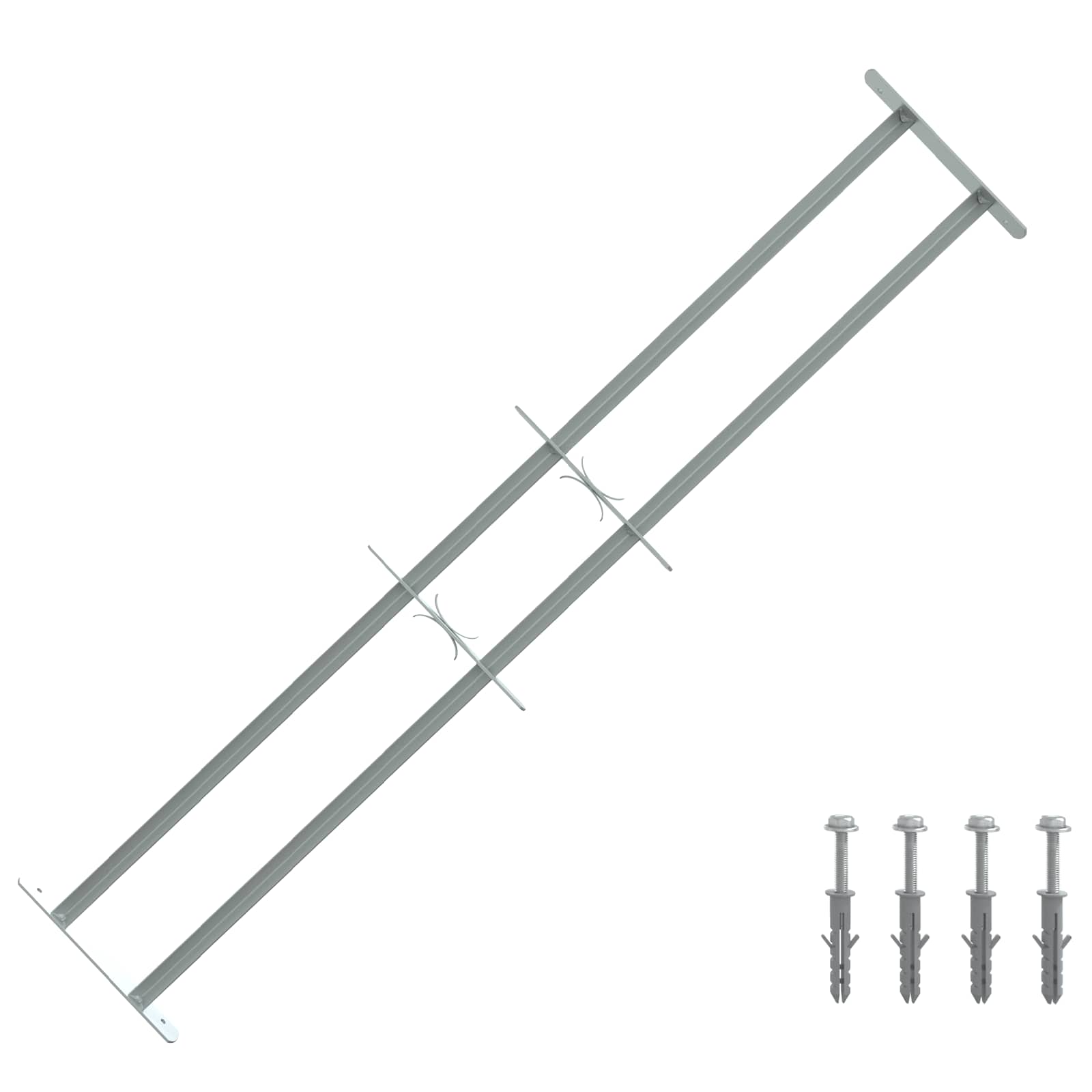 vidaXL Krata bezpieczeństwa do okien z 2 poprzeczkami 3 pcs