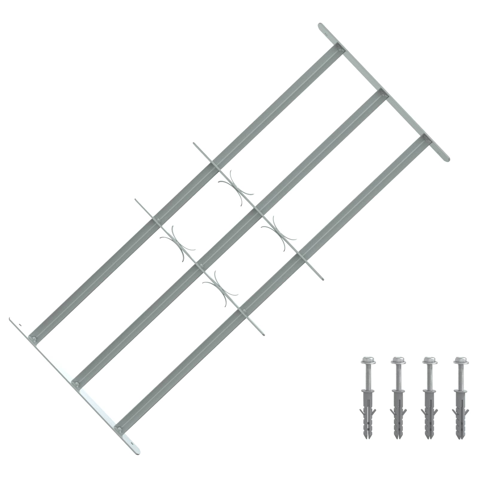 vidaXL Krata zabezpieczająca do okien z 3 poprzeczkami 3 pcs