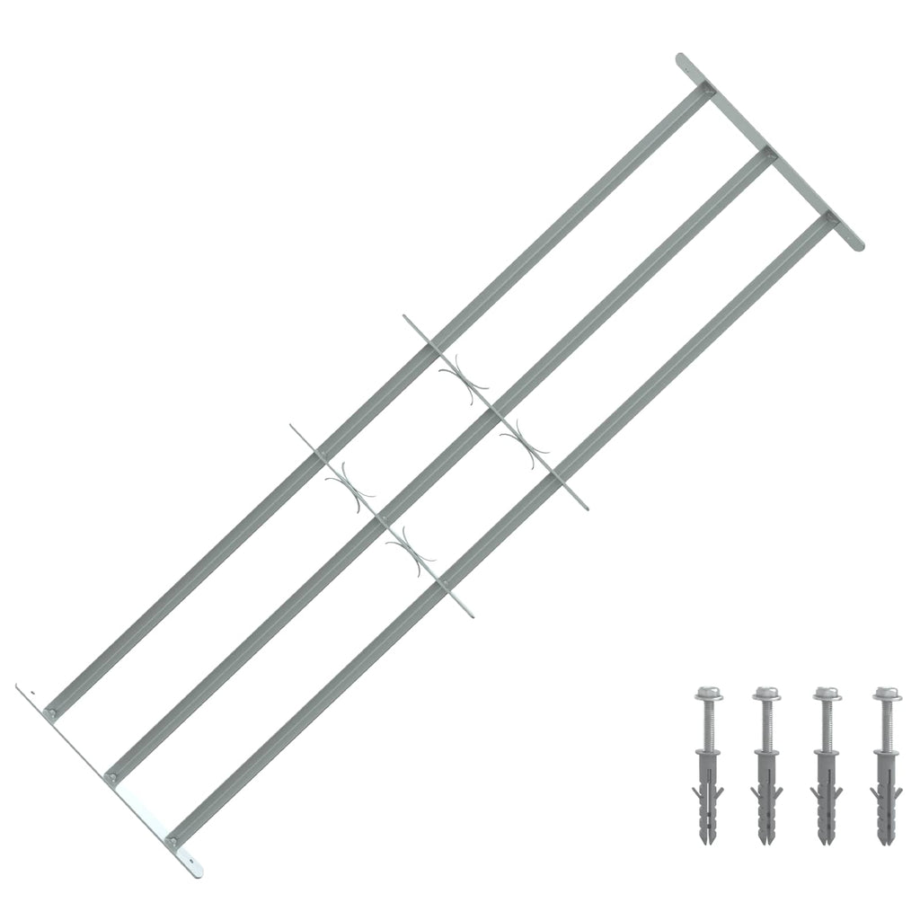vidaXL Krata zabezpieczająca do okien z 3 poprzeczkami 3 pcs
