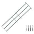 vidaXL Krata zabezpieczająca do okien z 3 poprzeczkami 3 pcs