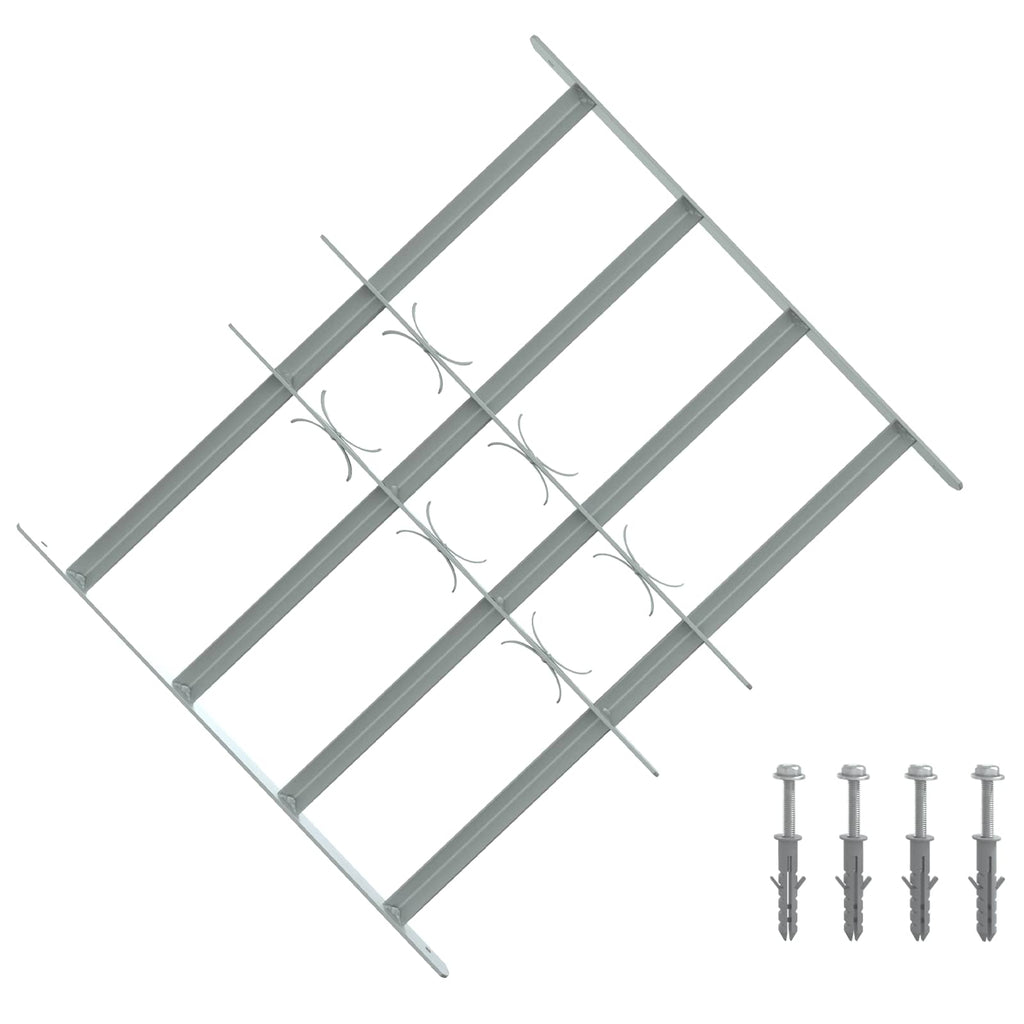 vidaXL Krata zabezpieczająca do okien z 4 poprzeczkami 3 pcs