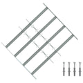 vidaXL Krata zabezpieczająca do okien z 4 poprzeczkami 3 pcs