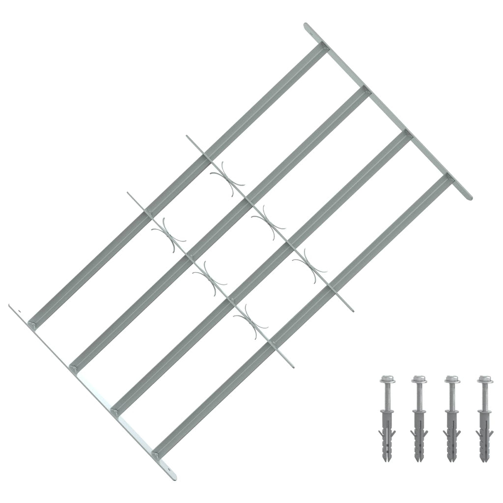 vidaXL Krata zabezpieczająca do okien z 4 poprzeczkami 3 pcs