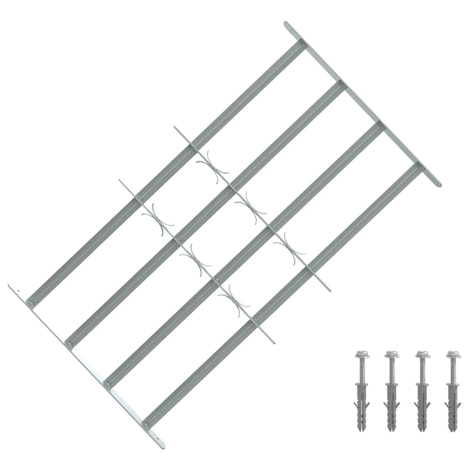 vidaXL Krata zabezpieczająca do okien z 4 poprzeczkami 3 pcs
