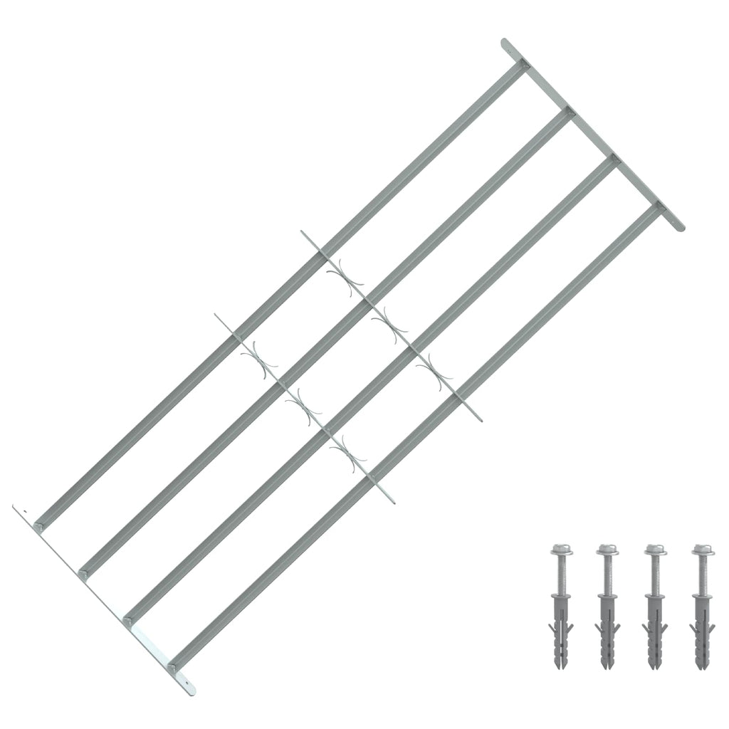 vidaXL Krata zabezpieczająca do okien z 4 poprzeczkami 3 pcs