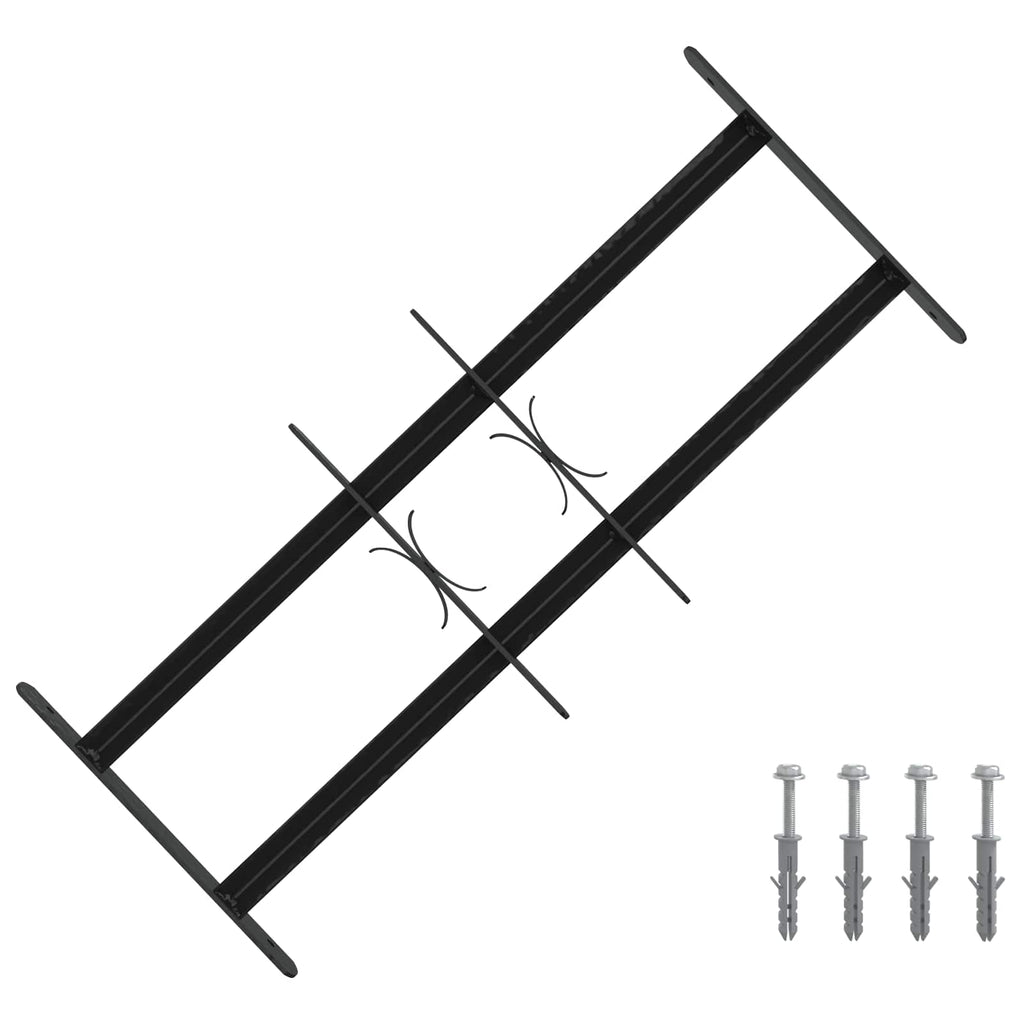 vidaXL Krata bezpieczeństwa do okien z 2 poprzeczkami 3 pcs 43-74 cm
