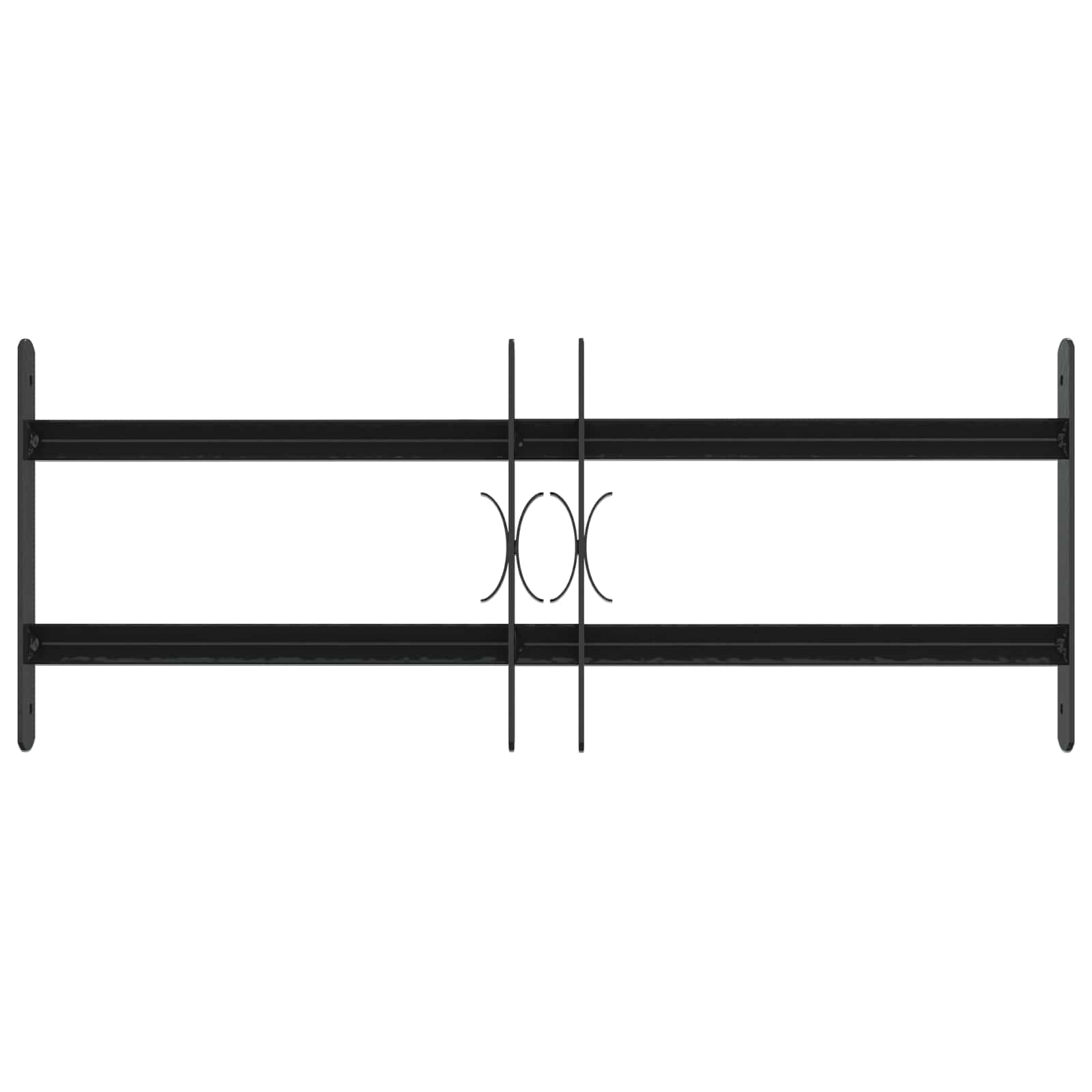 vidaXL Krata bezpieczeństwa do okien z 2 poprzeczkami 3 pcs 43-74 cm