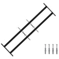 vidaXL Krata bezpieczeństwa do okien z 2 poprzeczkami 3 pcs 63-114 cm