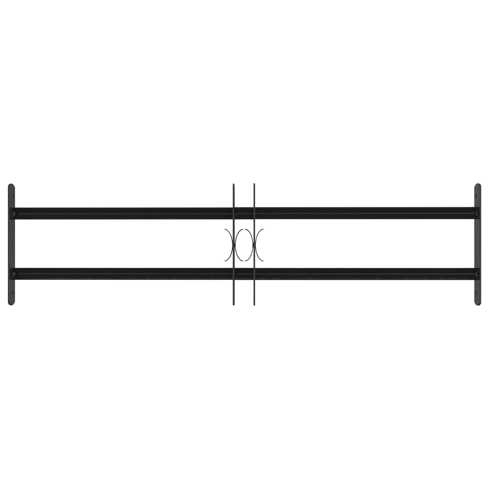 vidaXL Krata bezpieczeństwa do okien z 2 poprzeczkami 3 pcs 63-114 cm