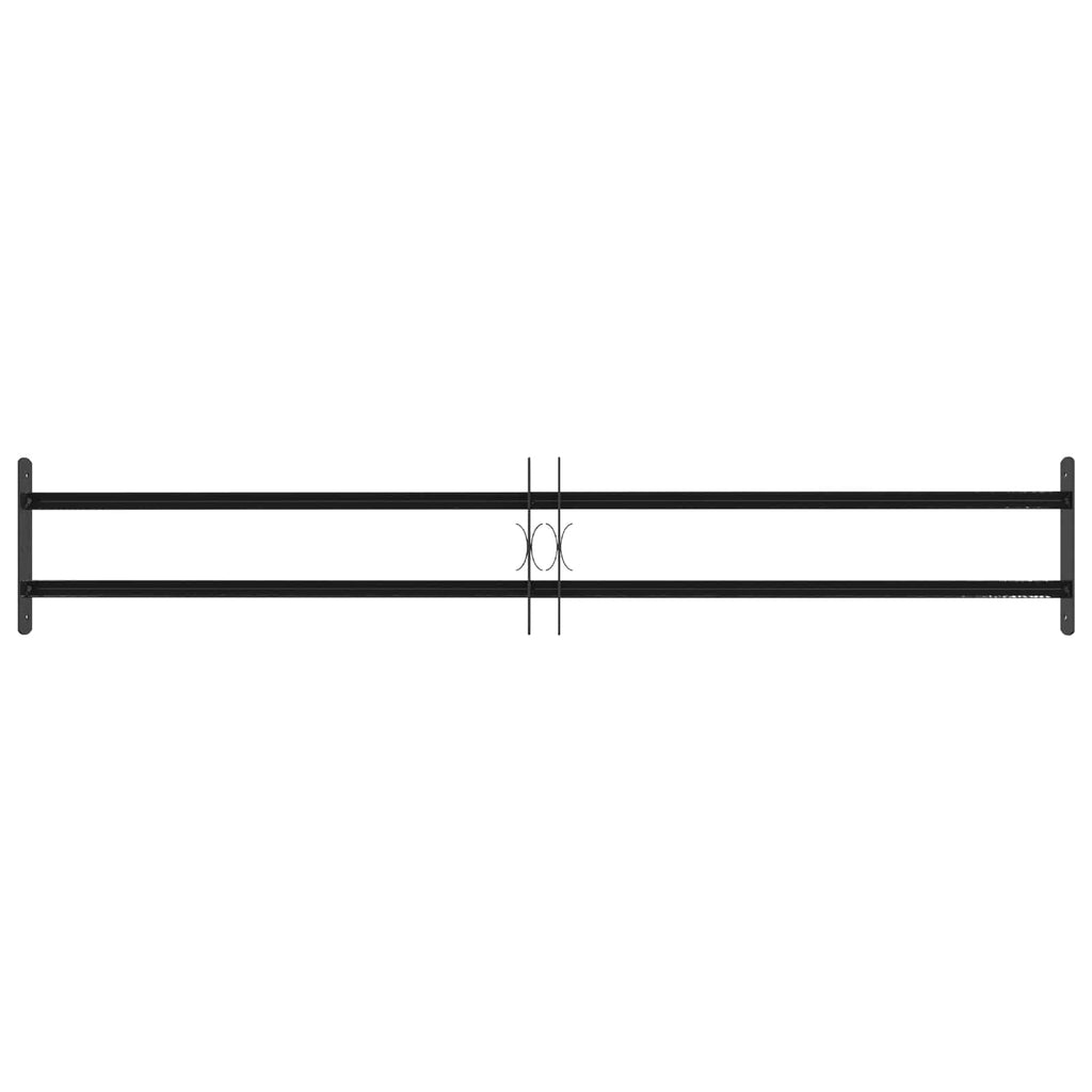 vidaXL Krata bezpieczeństwa do okien z 2 poprzeczkami 3 pcs 93-174 cm