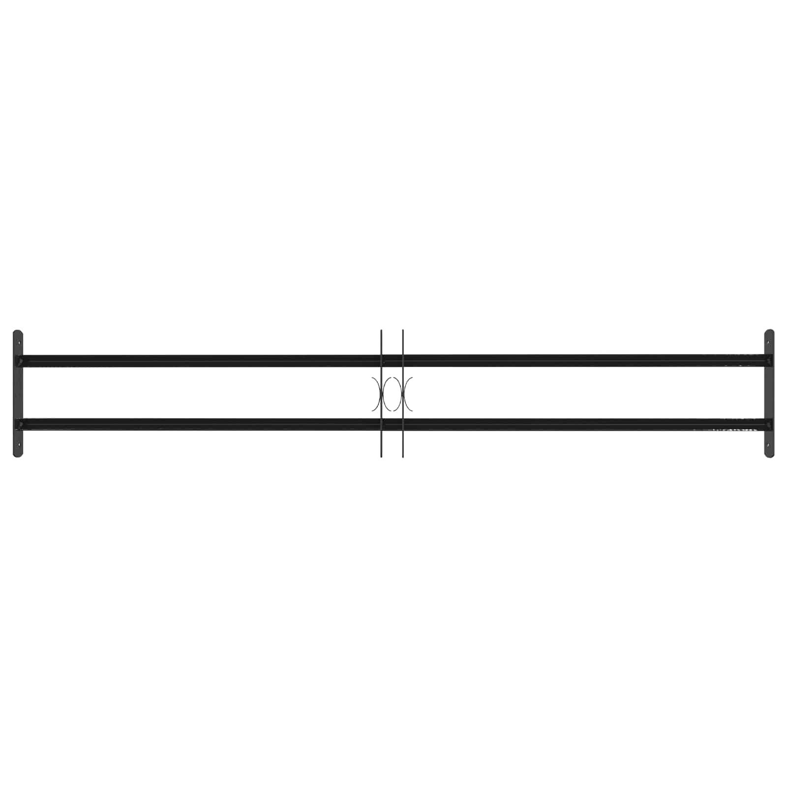 vidaXL Krata bezpieczeństwa do okien z 2 poprzeczkami 3 pcs 93-174 cm
