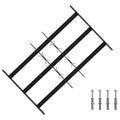 vidaXL Krata zabezpieczająca do okien z 3 poprzeczkami 3 pcs 43-74 cm