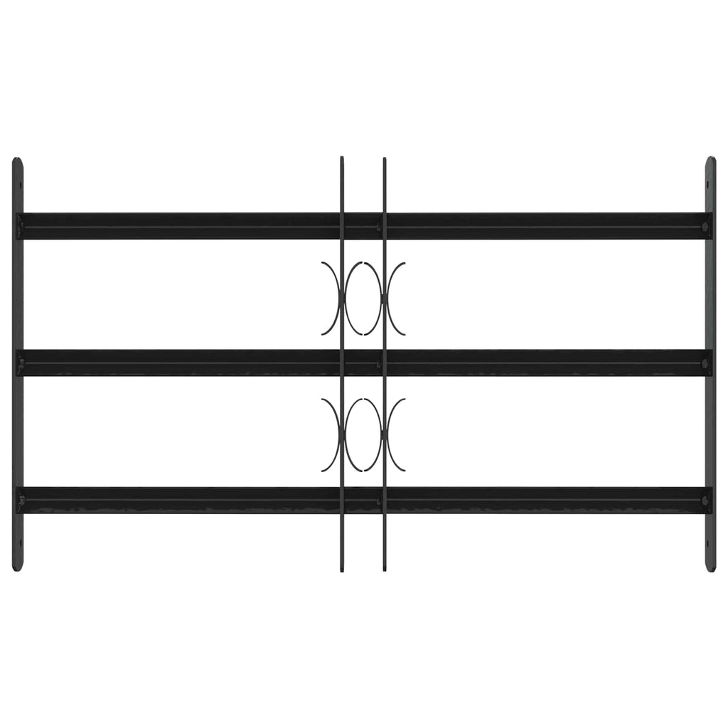 vidaXL Krata zabezpieczająca do okien z 3 poprzeczkami 3 pcs 43-74 cm