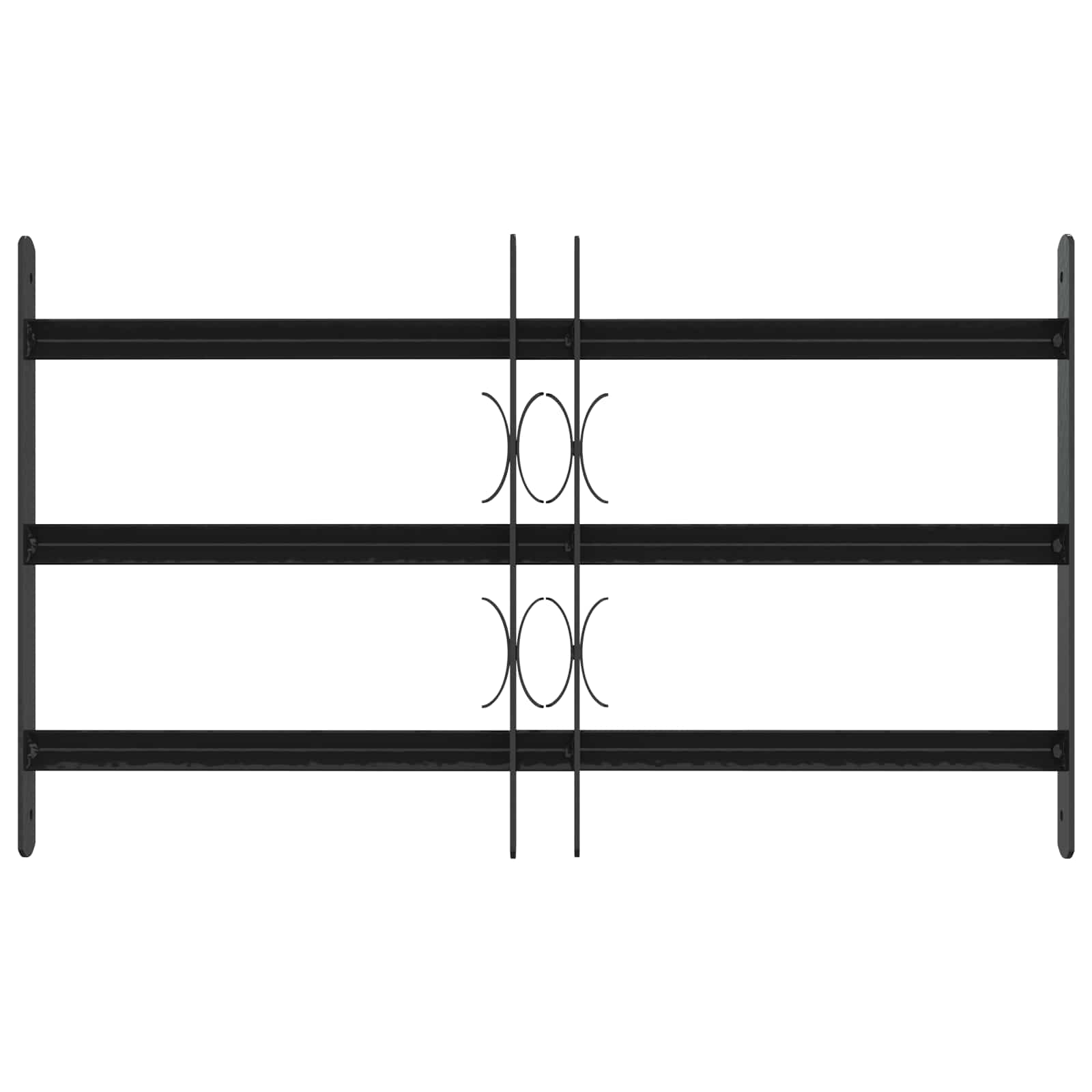vidaXL Krata zabezpieczająca do okien z 3 poprzeczkami 3 pcs 43-74 cm