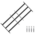 vidaXL Krata zabezpieczająca do okien z 3 poprzeczkami 3 pcs 63-114 cm