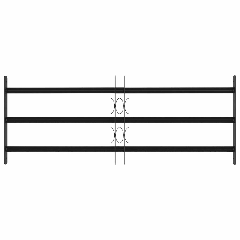 vidaXL Krata zabezpieczająca do okien z 3 poprzeczkami 3 pcs 63-114 cm