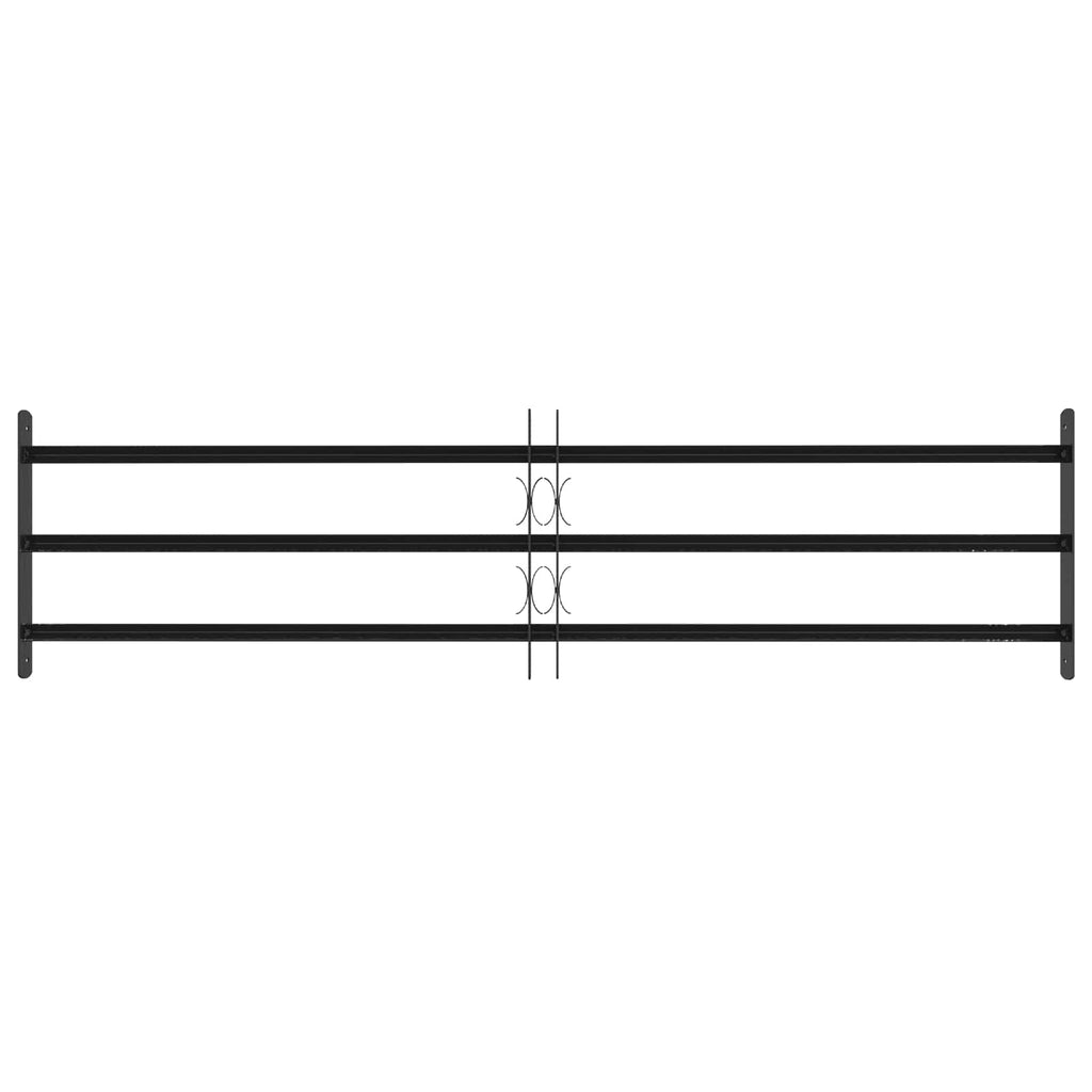 vidaXL Krata zabezpieczająca do okien z 3 poprzeczkami 3 pcs 93-174 cm