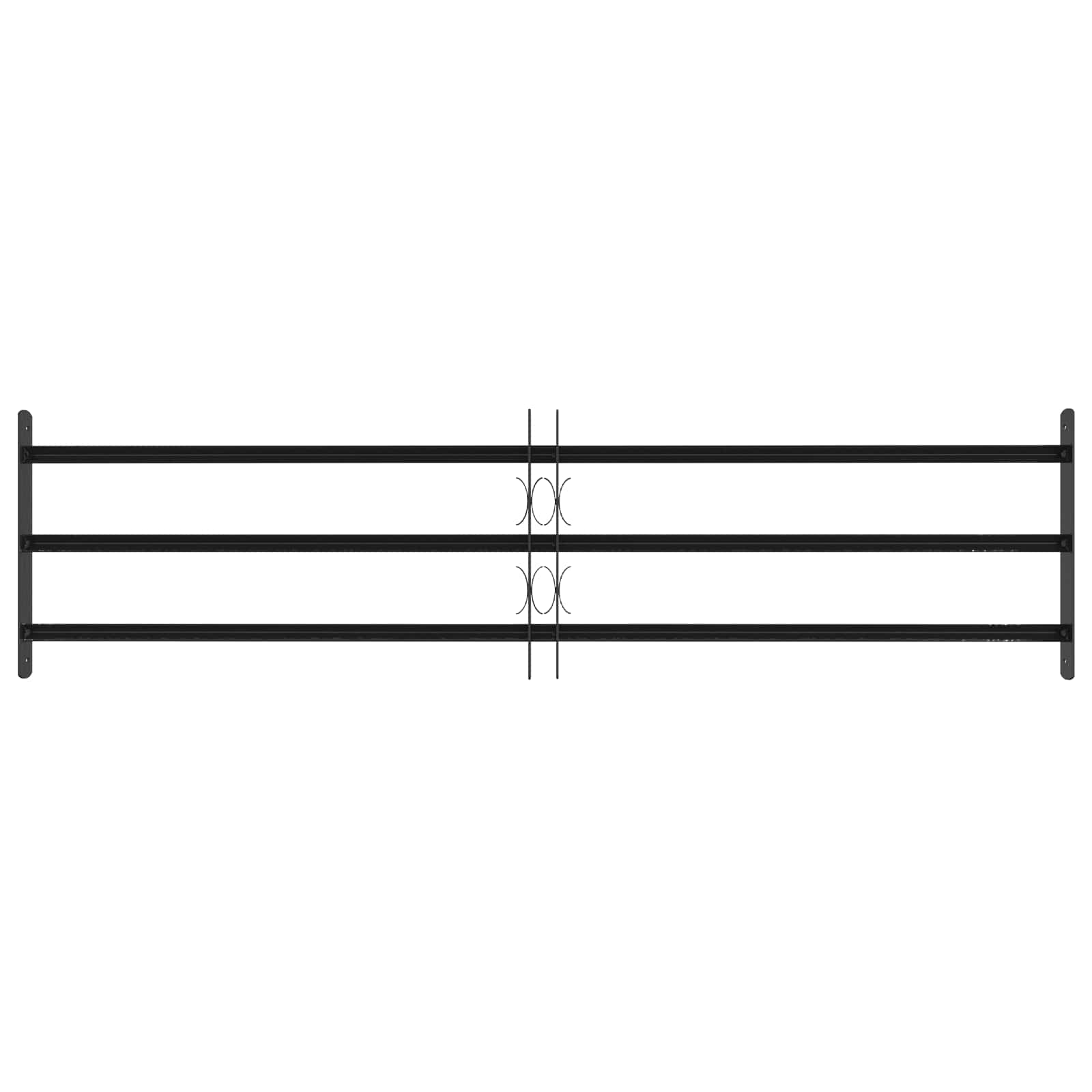 vidaXL Krata zabezpieczająca do okien z 3 poprzeczkami 3 pcs 93-174 cm