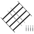 vidaXL Krata zabezpieczająca do okien z 4 poprzeczkami 3 pcs 43-74 cm