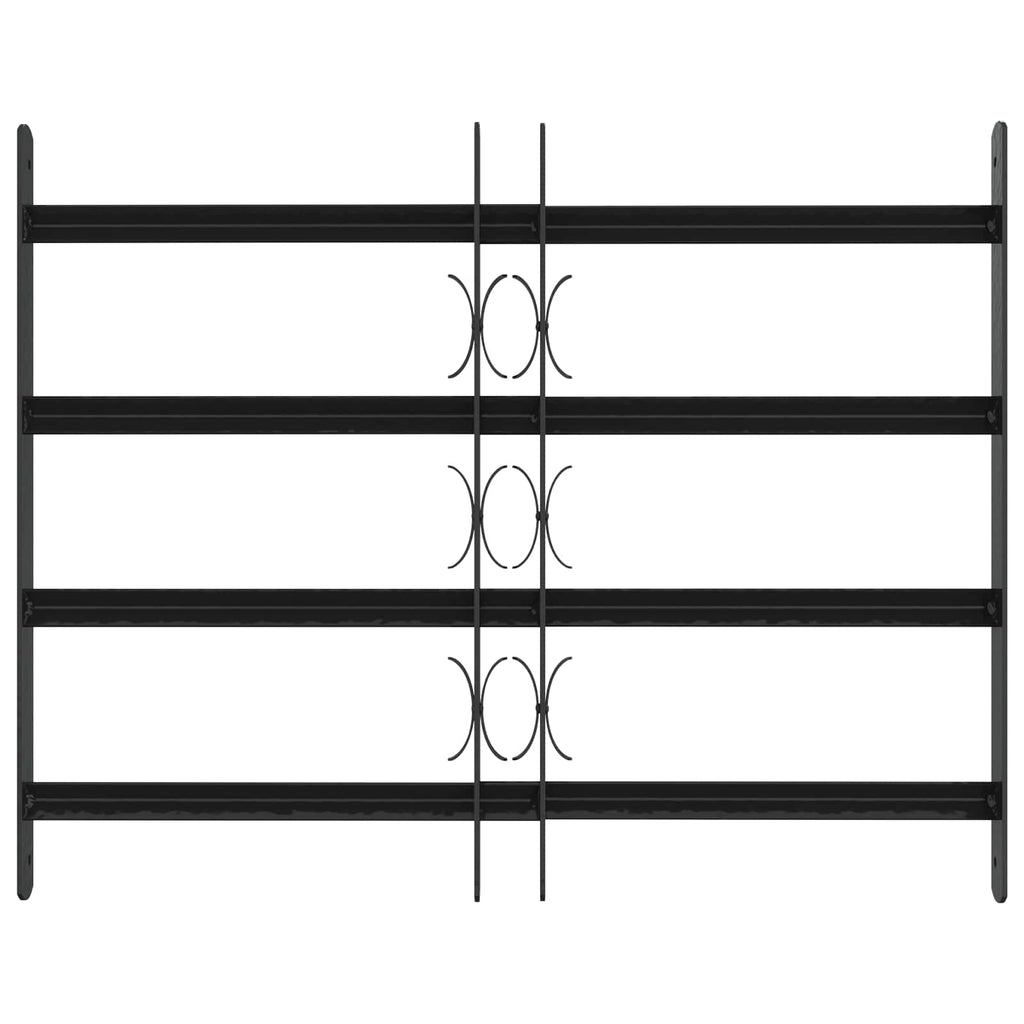vidaXL Krata zabezpieczająca do okien z 4 poprzeczkami 3 pcs 43-74 cm