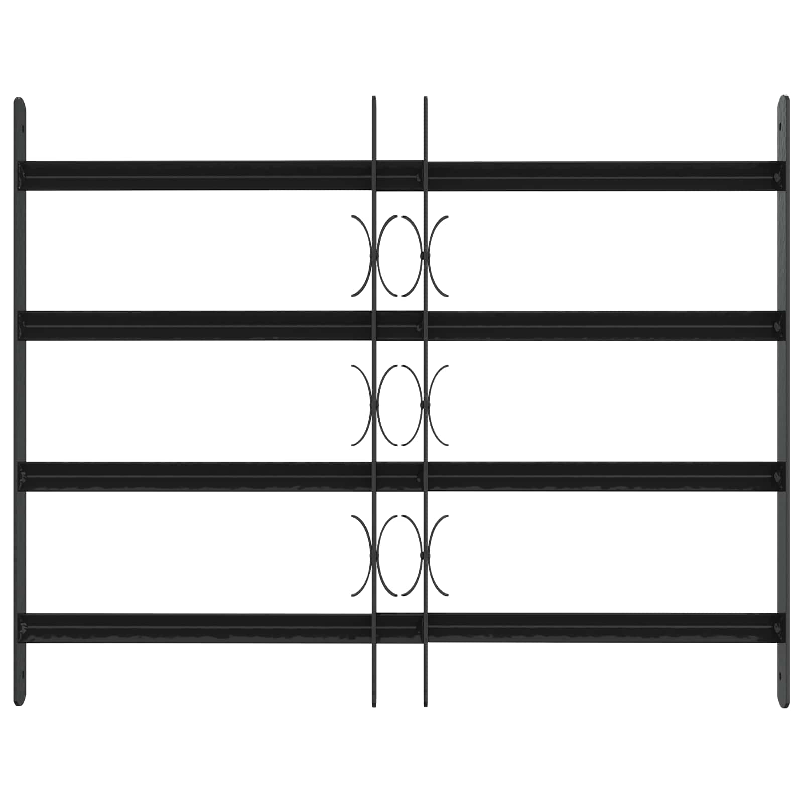 vidaXL Krata zabezpieczająca do okien z 4 poprzeczkami 3 pcs 43-74 cm
