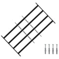 vidaXL Krata zabezpieczająca do okien z 4 poprzeczkami 3 pcs 63-114 cm