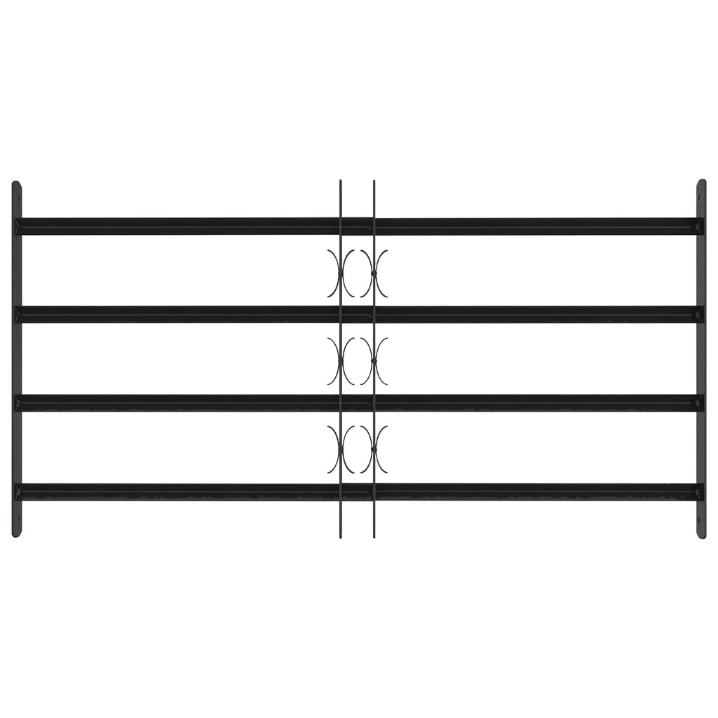 vidaXL Krata zabezpieczająca do okien z 4 poprzeczkami 3 pcs 63-114 cm
