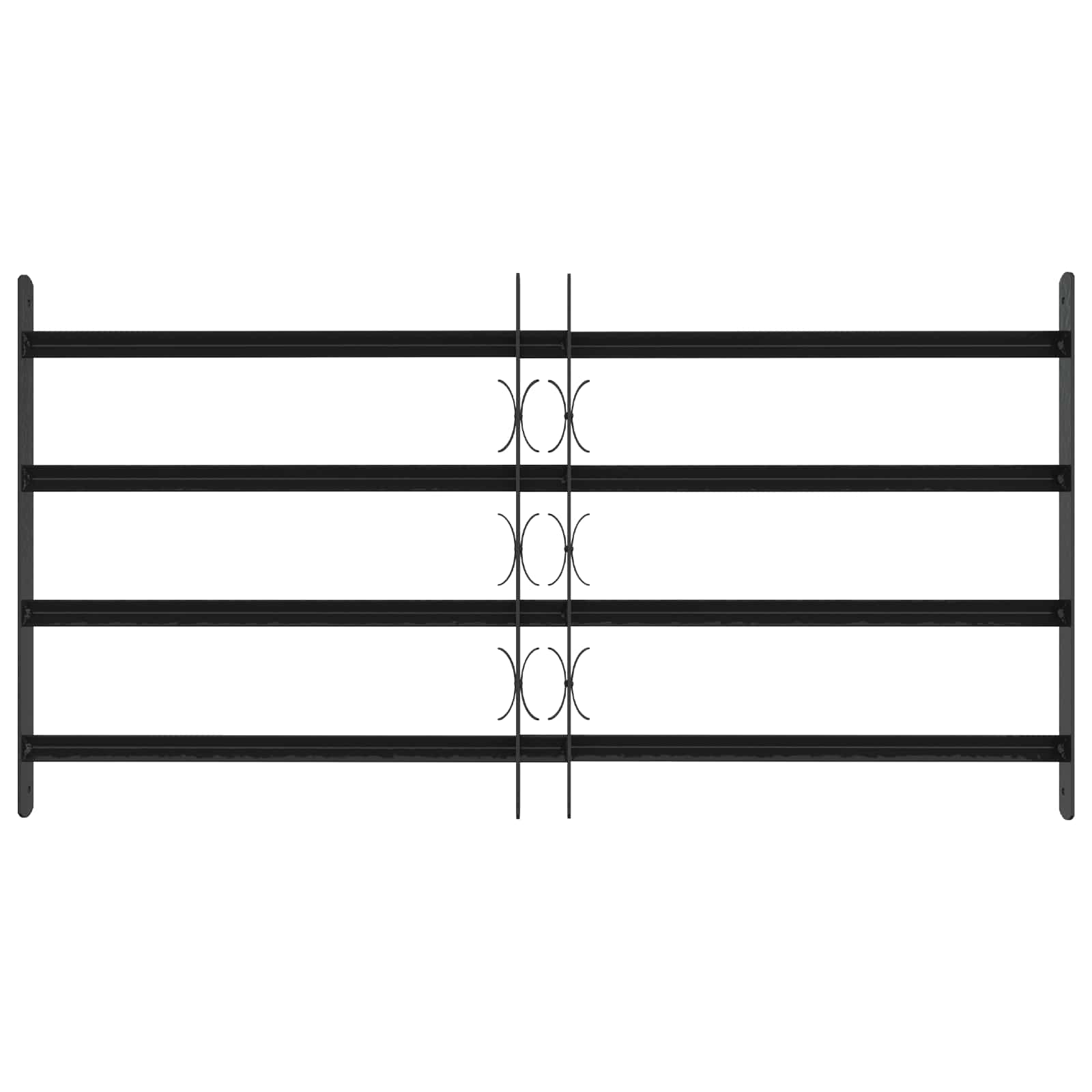vidaXL Krata zabezpieczająca do okien z 4 poprzeczkami 3 pcs 63-114 cm