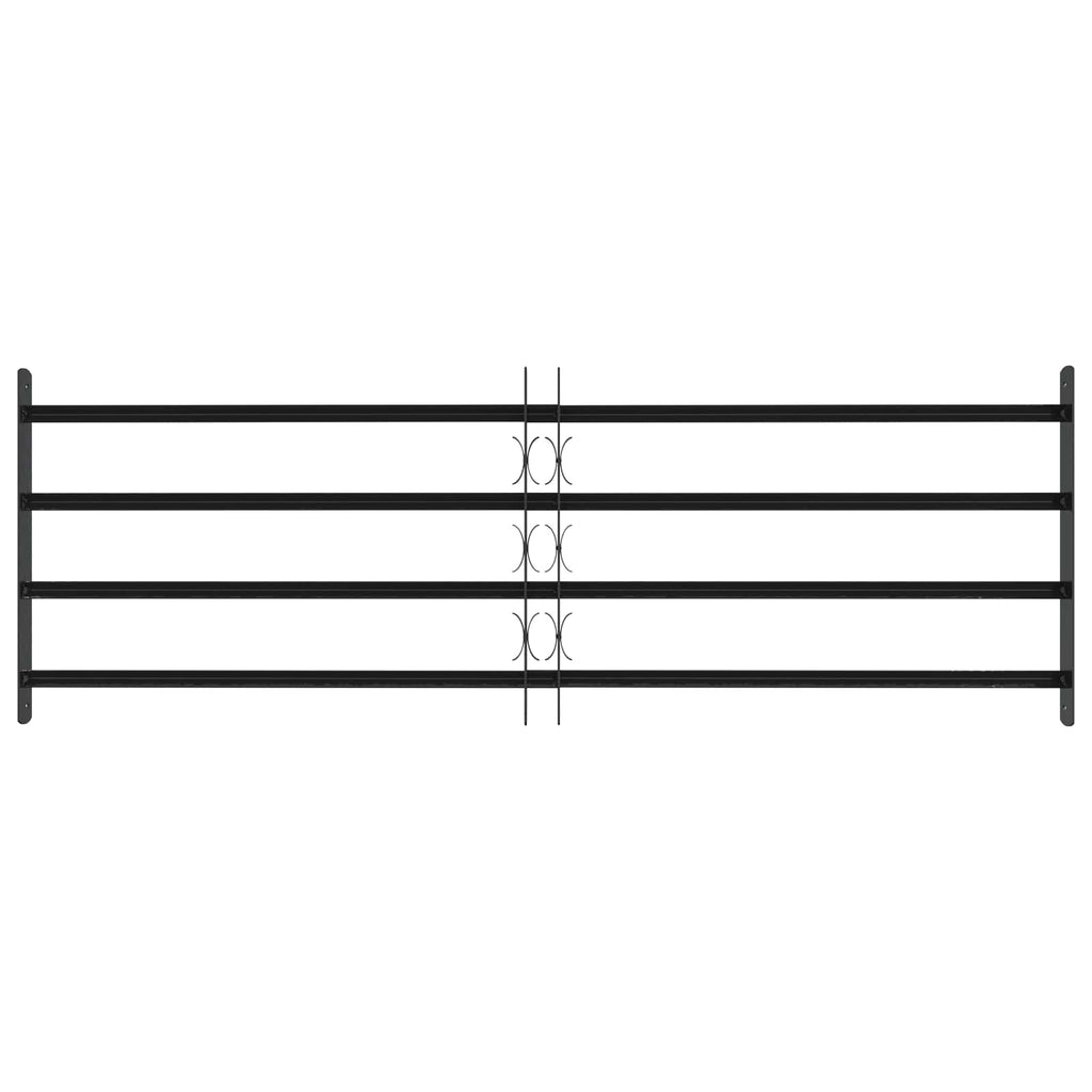 vidaXL Krata zabezpieczająca do okien z 4 poprzeczkami 3 pcs 93-174 cm