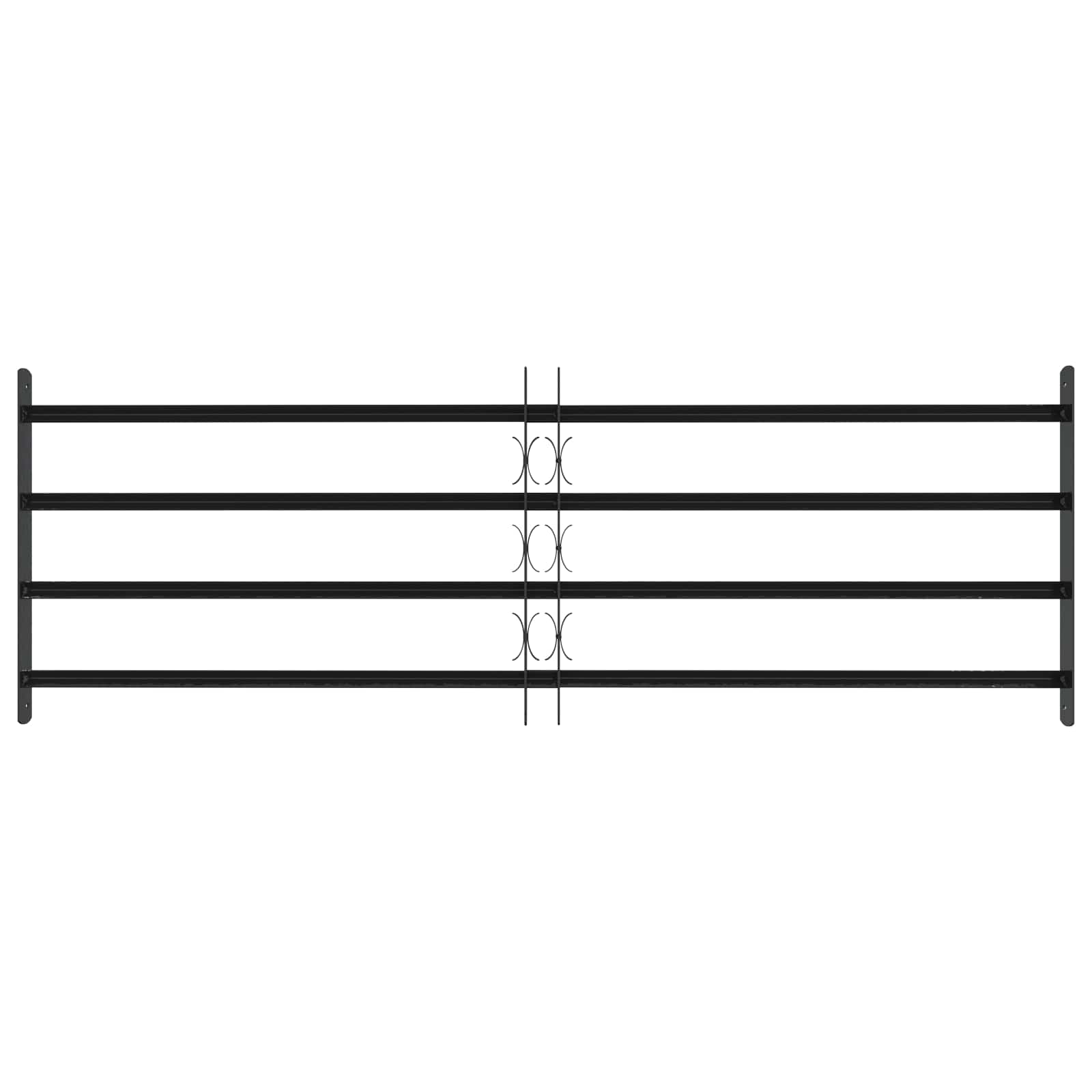 vidaXL Krata zabezpieczająca do okien z 4 poprzeczkami 3 pcs 93-174 cm