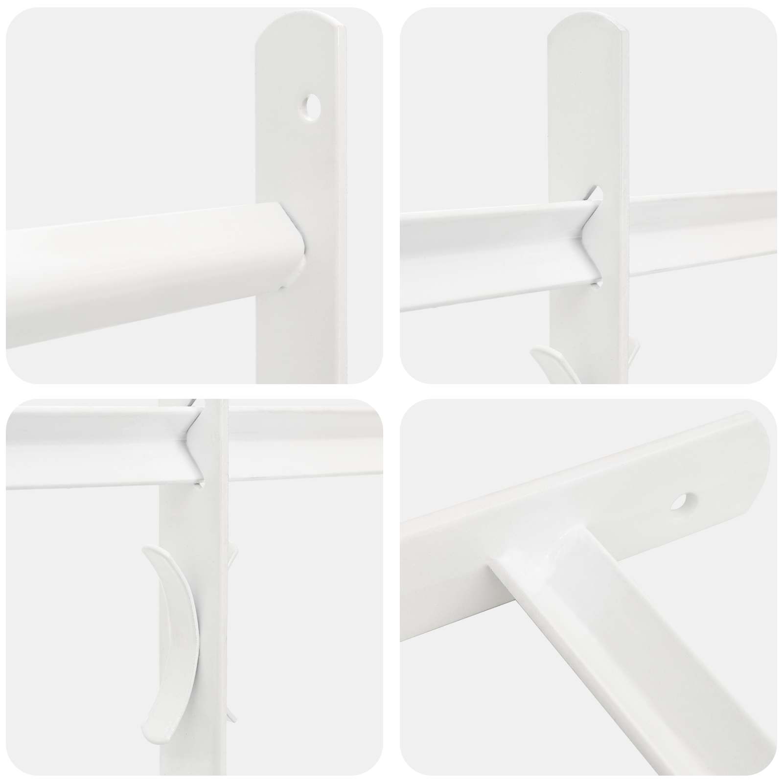 vidaXL Krata bezpieczeństwa do okien z 2 poprzeczkami 63-114 cm