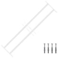 vidaXL Krata bezpieczeństwa do okien z 2 poprzeczkami 63-114 cm