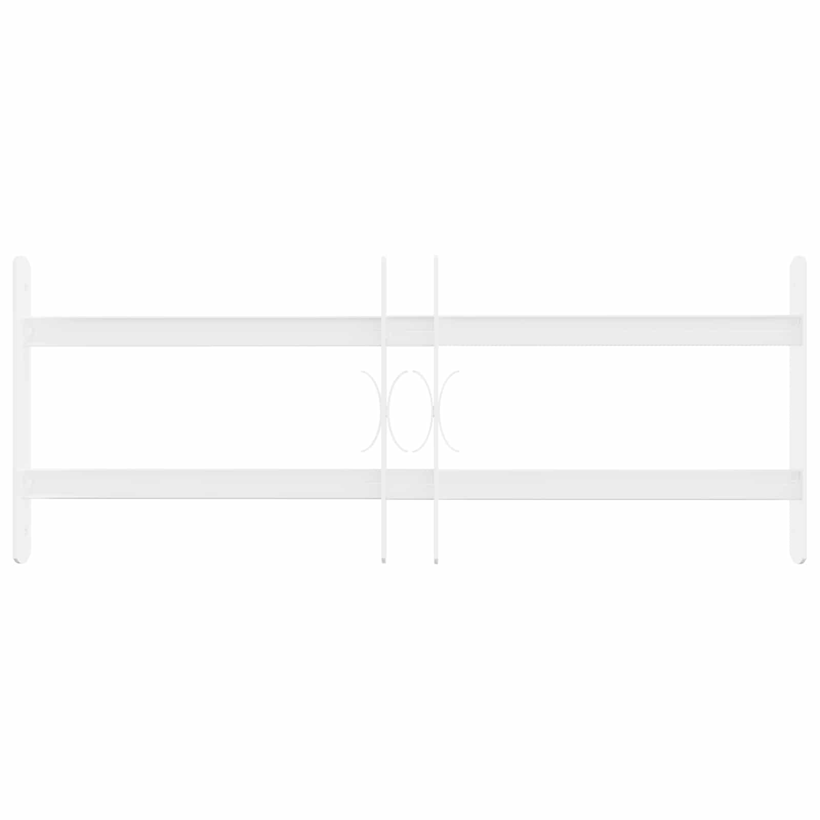vidaXL Krata bezpieczeństwa do okien z 2 poprzeczkami 3 pcs 43-74 cm