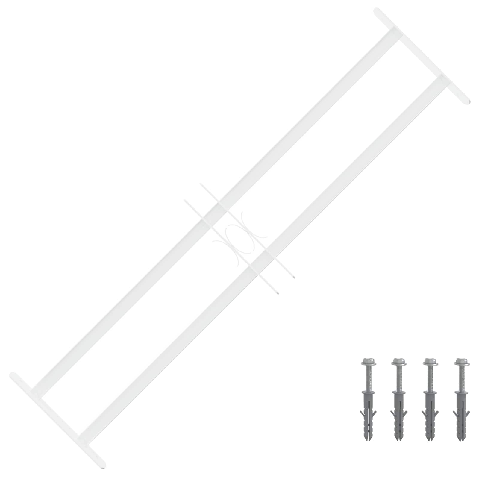 vidaXL Krata bezpieczeństwa do okien z 2 poprzeczkami 3 pcs 63-114 cm