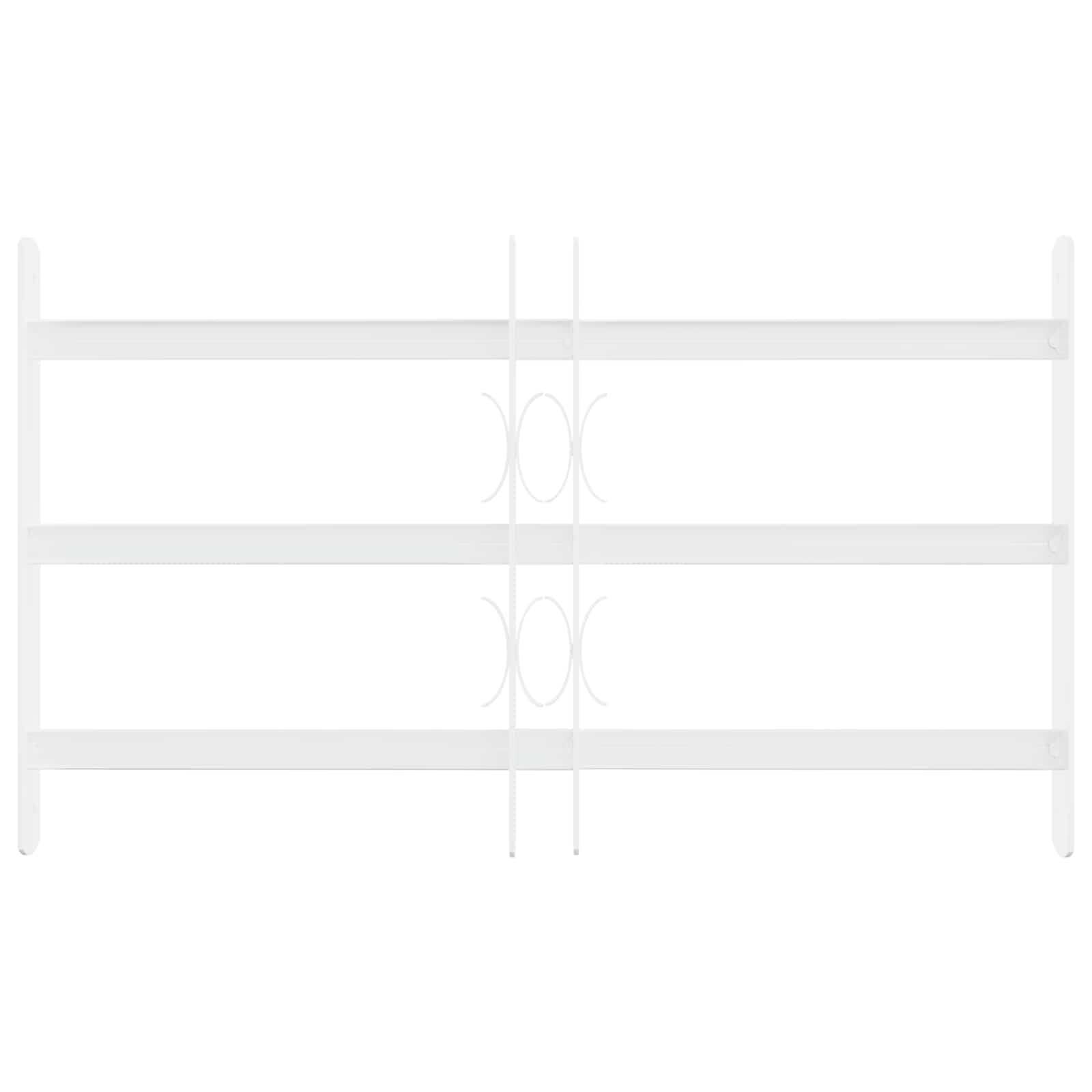 vidaXL Krata zabezpieczająca do okien z 3 poprzeczkami 3 pcs 43-74 cm