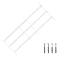 vidaXL Krata zabezpieczająca do okien z 3 poprzeczkami 3 pcs 63-114 cm