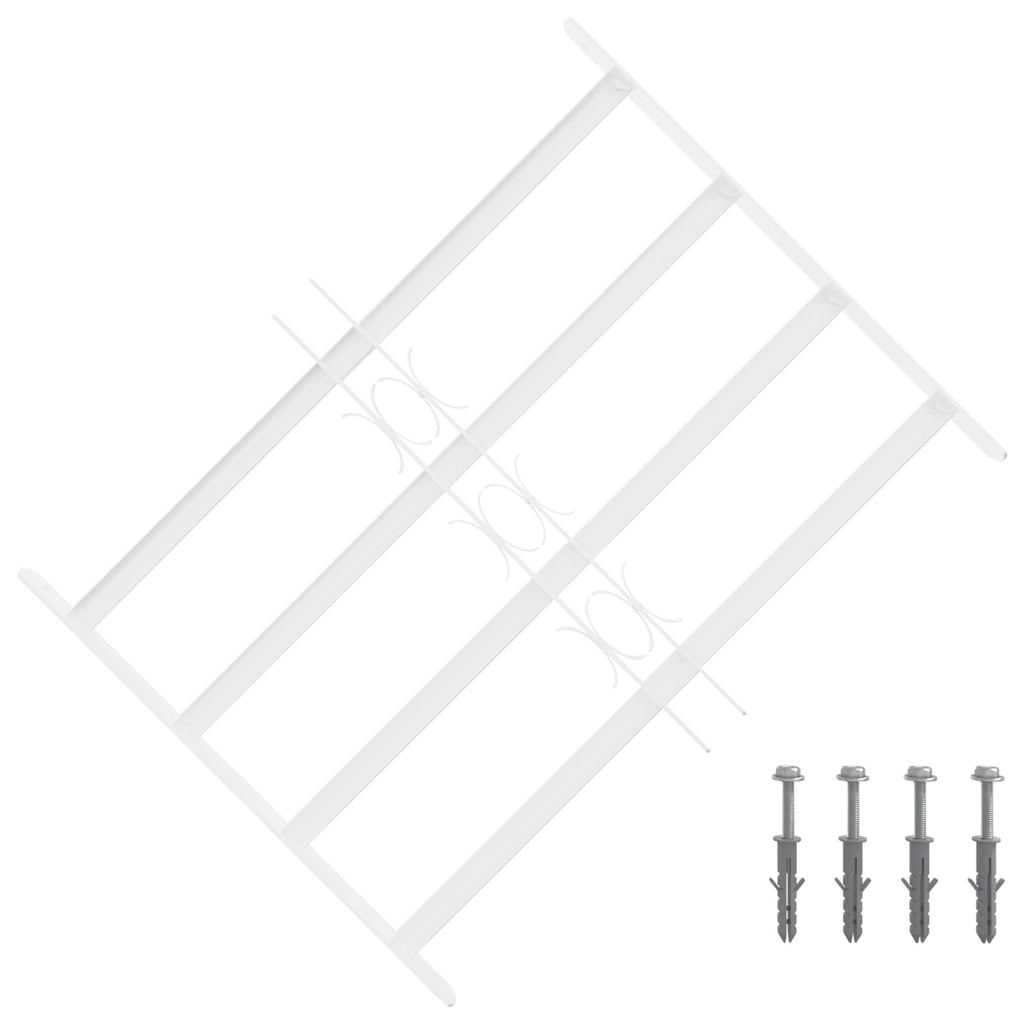 vidaXL Krata zabezpieczająca do okien z 4 poprzeczkami 3 pcs 43-74 cm