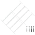 vidaXL Krata zabezpieczająca do okien z 4 poprzeczkami 3 pcs 43-74 cm