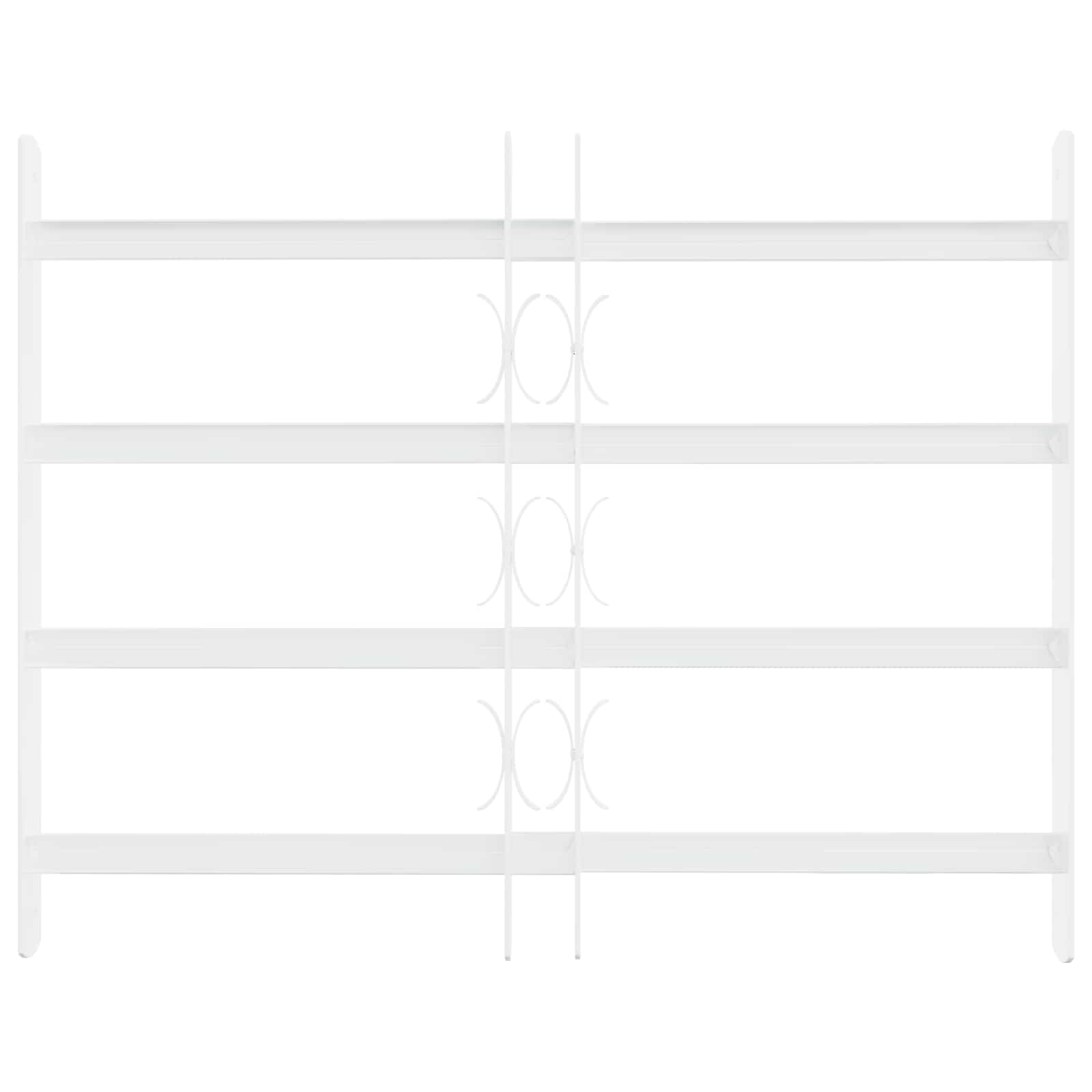 vidaXL Krata zabezpieczająca do okien z 4 poprzeczkami 3 pcs 43-74 cm