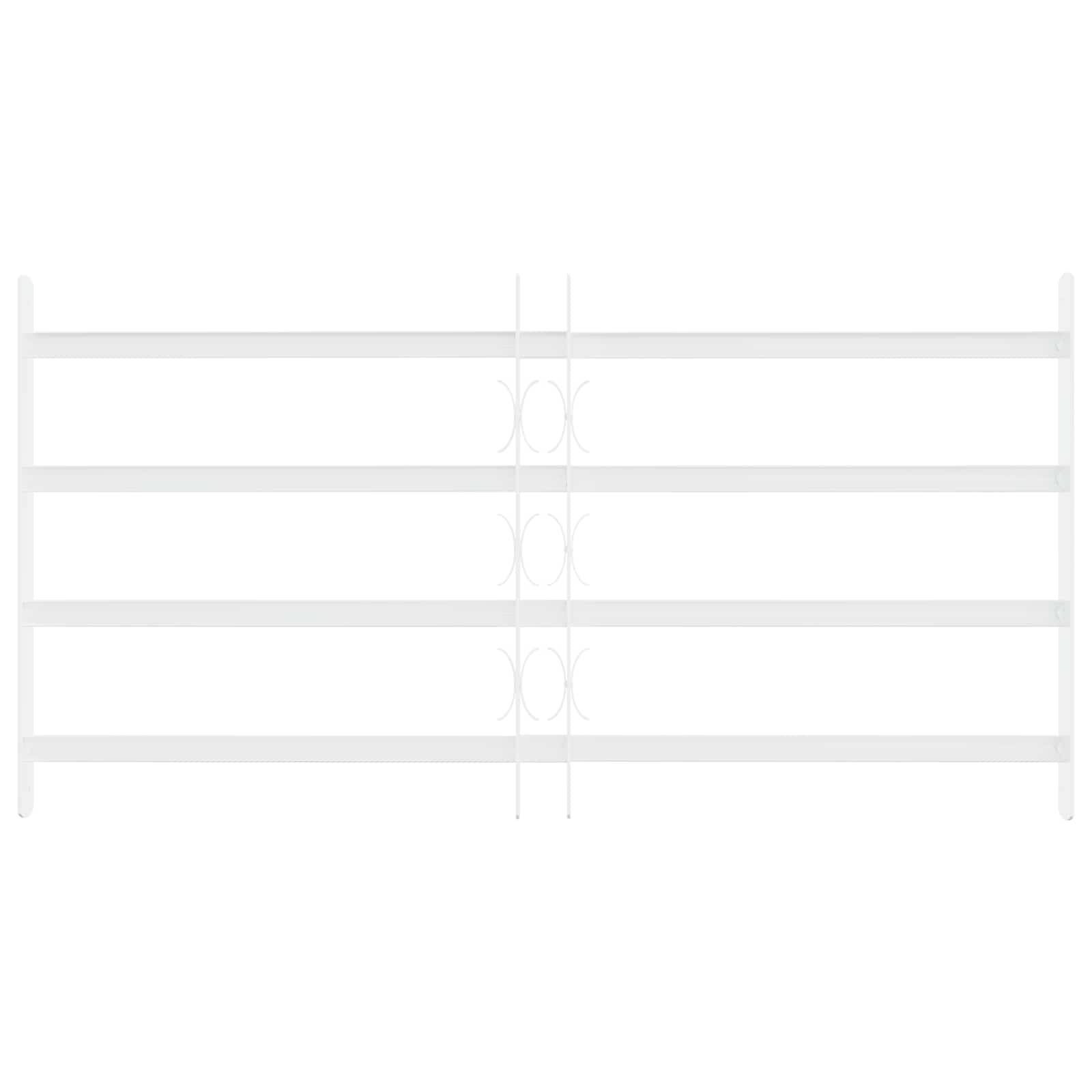 vidaXL Krata zabezpieczająca do okien z 4 poprzeczkami 3 pcs 63-114 cm