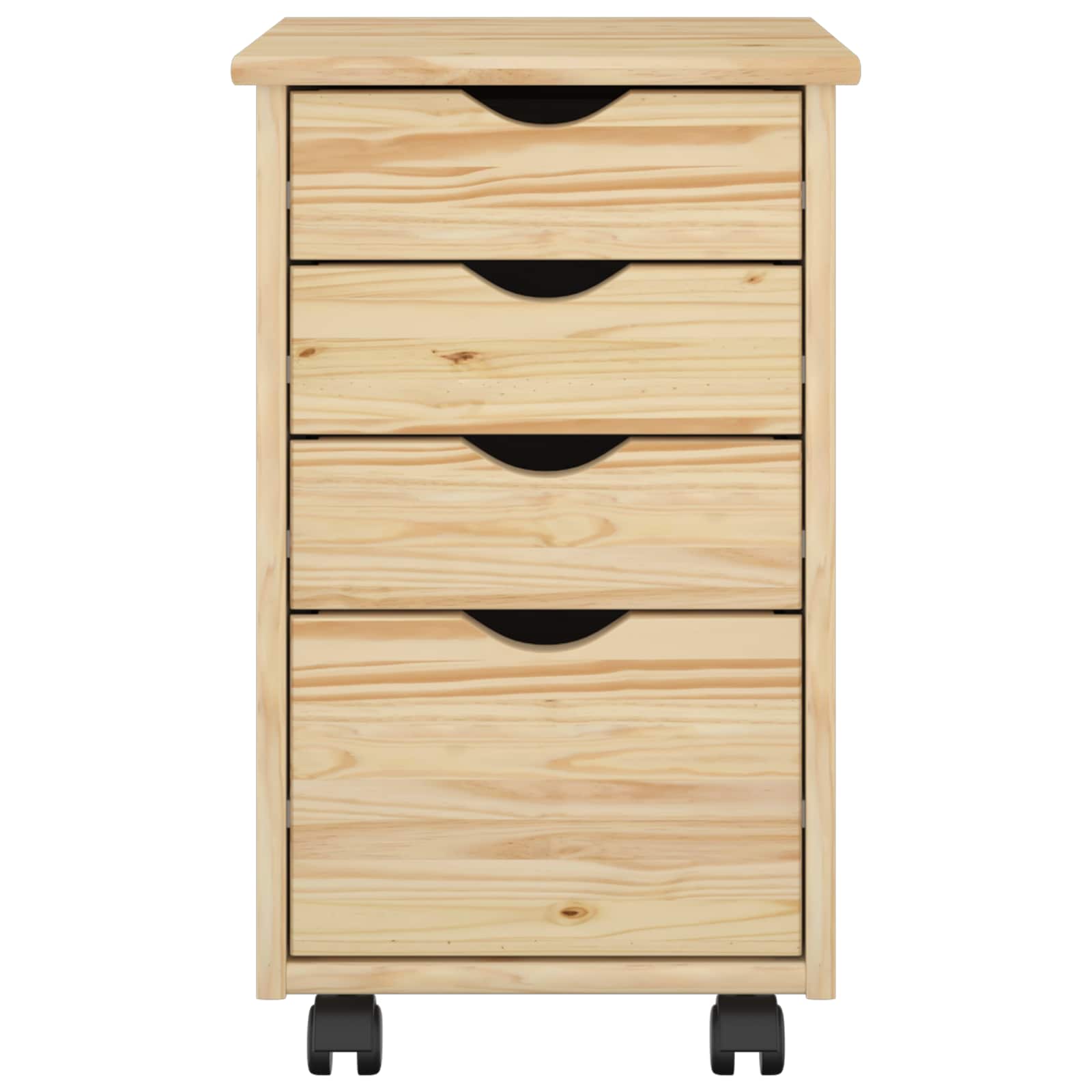 vidaXL Rolkowa szafka Brązowy 34 x 39 x 56 cm Lite drewno sosnowe