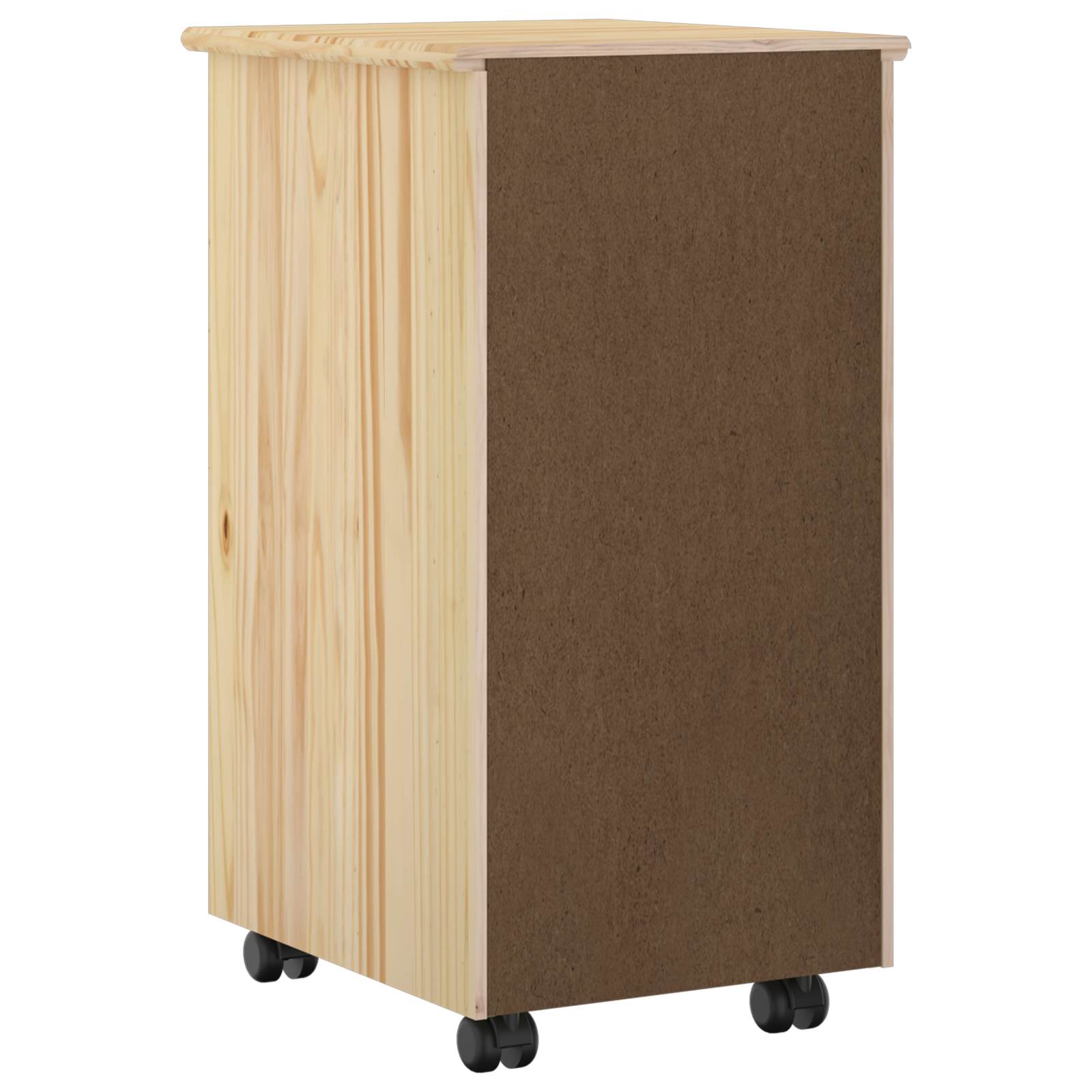 vidaXL Rolkowa szafka Brązowy 65,5 x 34 x 39 cm Lite drewno sosnowe